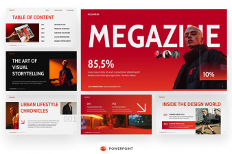 Editorial Magazine PowerPoint Template